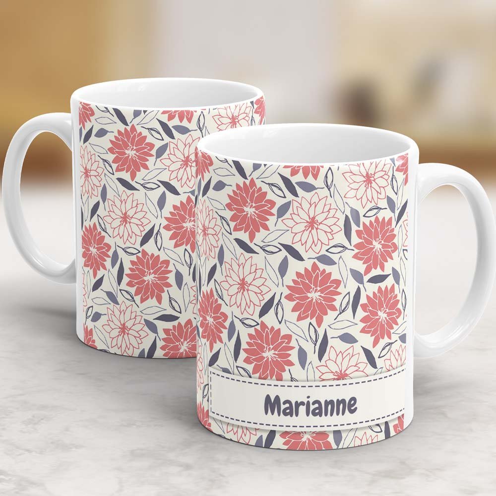 Panorama Tasse Naturmuster "Blumenstreuer" - Fototassen.de