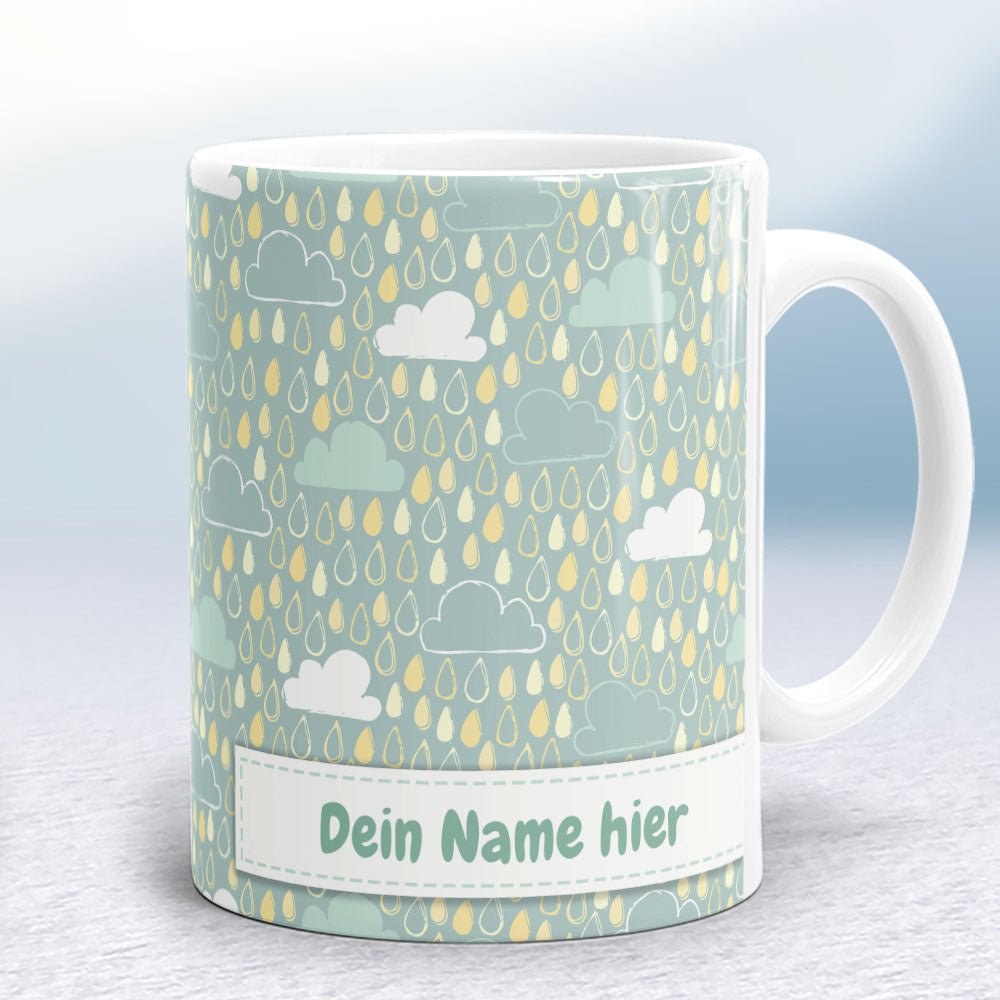 Panorama Tasse Naturmuster "Regentag" - Fototassen.de
