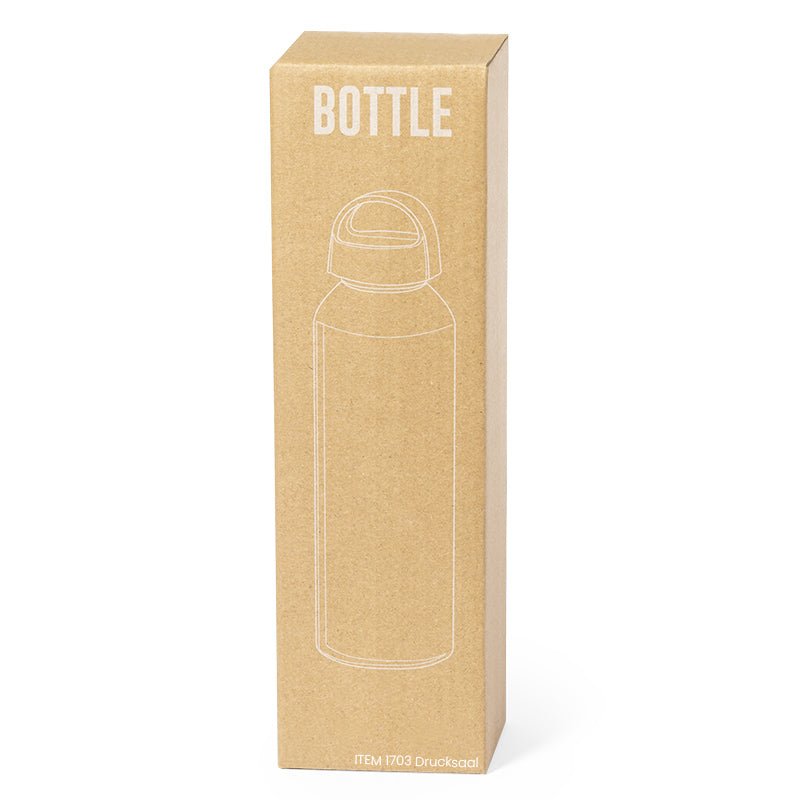 Trinkflasche 800 ml aus Aluminium in Schwarz od. Silber - Fototassen.de