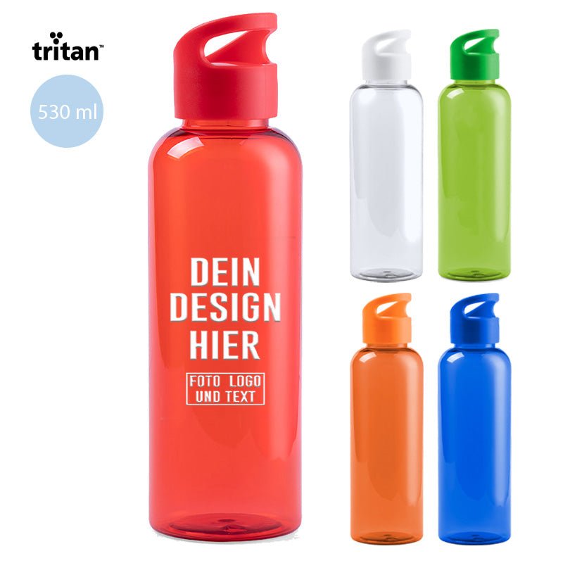 Tritan® Trinkflasche 530 ml BPA - frei - Fototassen.de