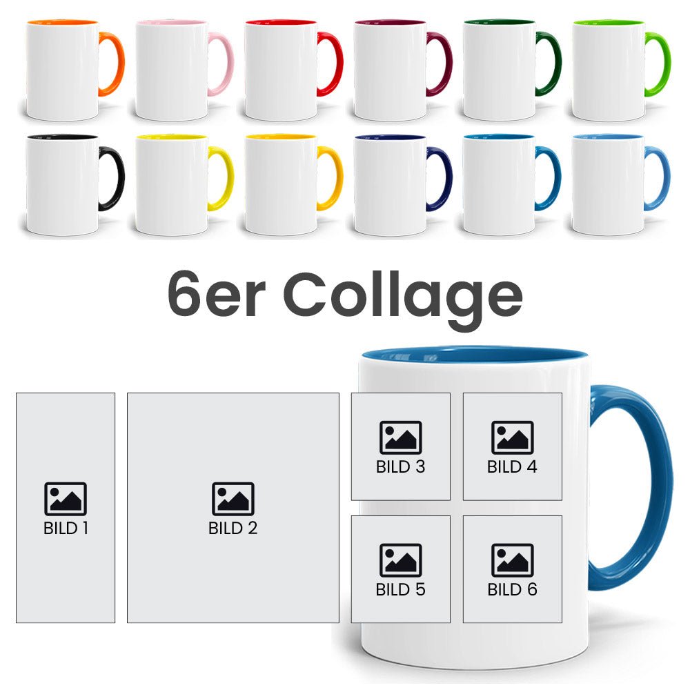 Tassen Collage mit 6 Fotos - Fototassen.de