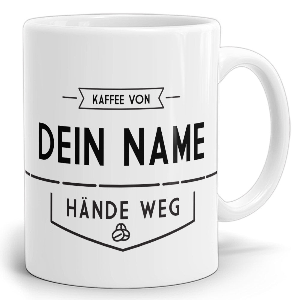 Tasse mit Name Vintage Design Kaffeebohne - Fototassen.de
