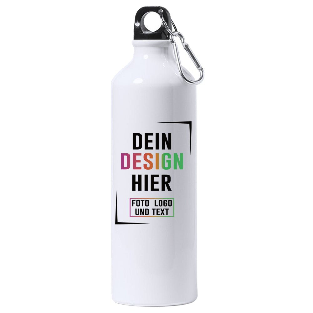 Günstige Aluminium Trinkflasche 800 ml - Fototassen.de