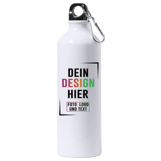Aluminium Trinkflasche bedrucken schon ab 1 Stck.