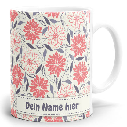 Panorama Tasse Blumenstreuer mit eigenem Namen beschriften