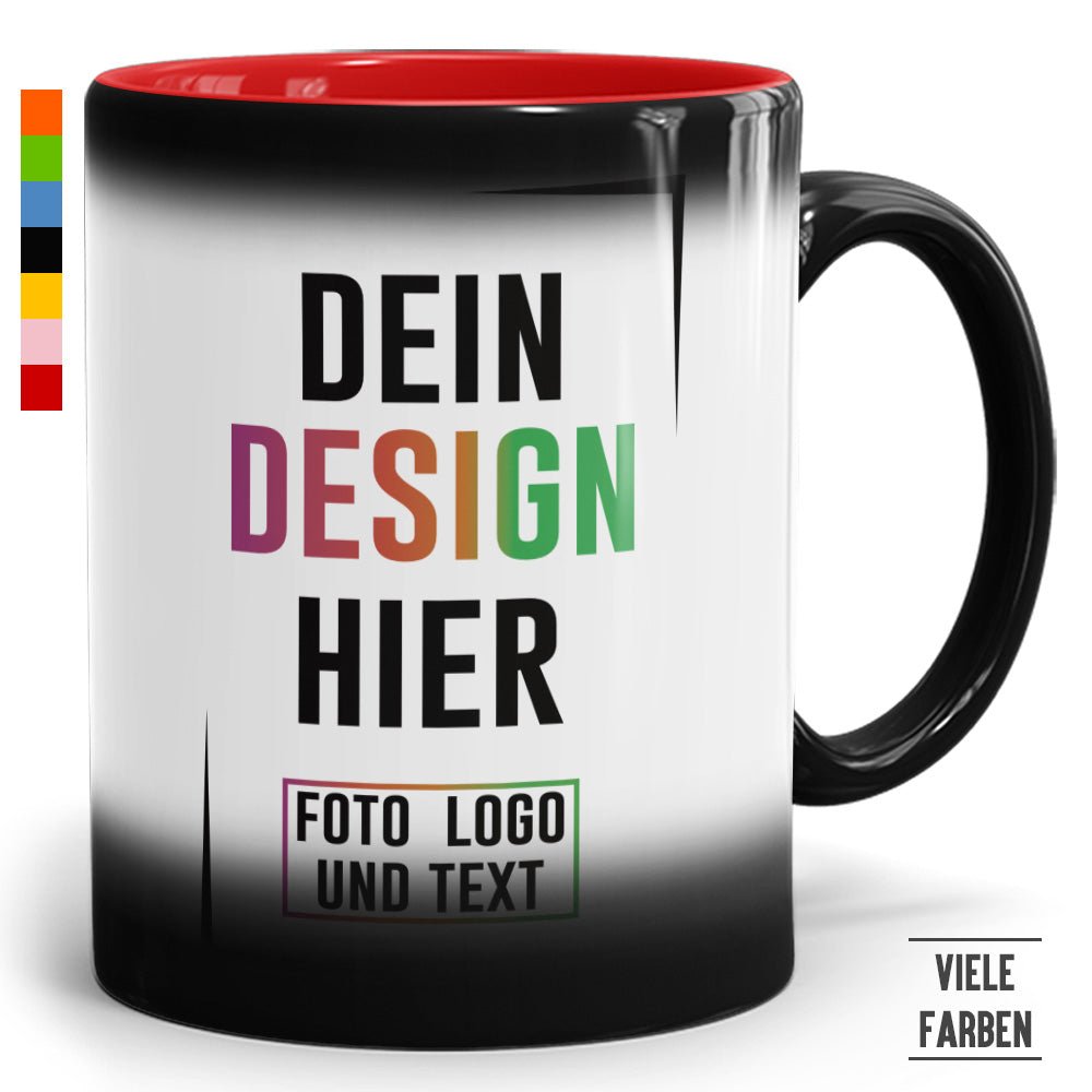 Zaubertasse mit verschiedenen Innenfarben - Fototassen.de