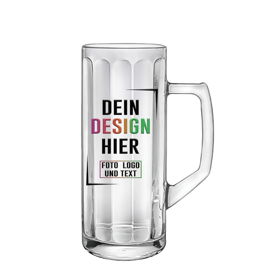 Glasseidel, Glaskrug 0,3 ltr in klar - Fototassen.de