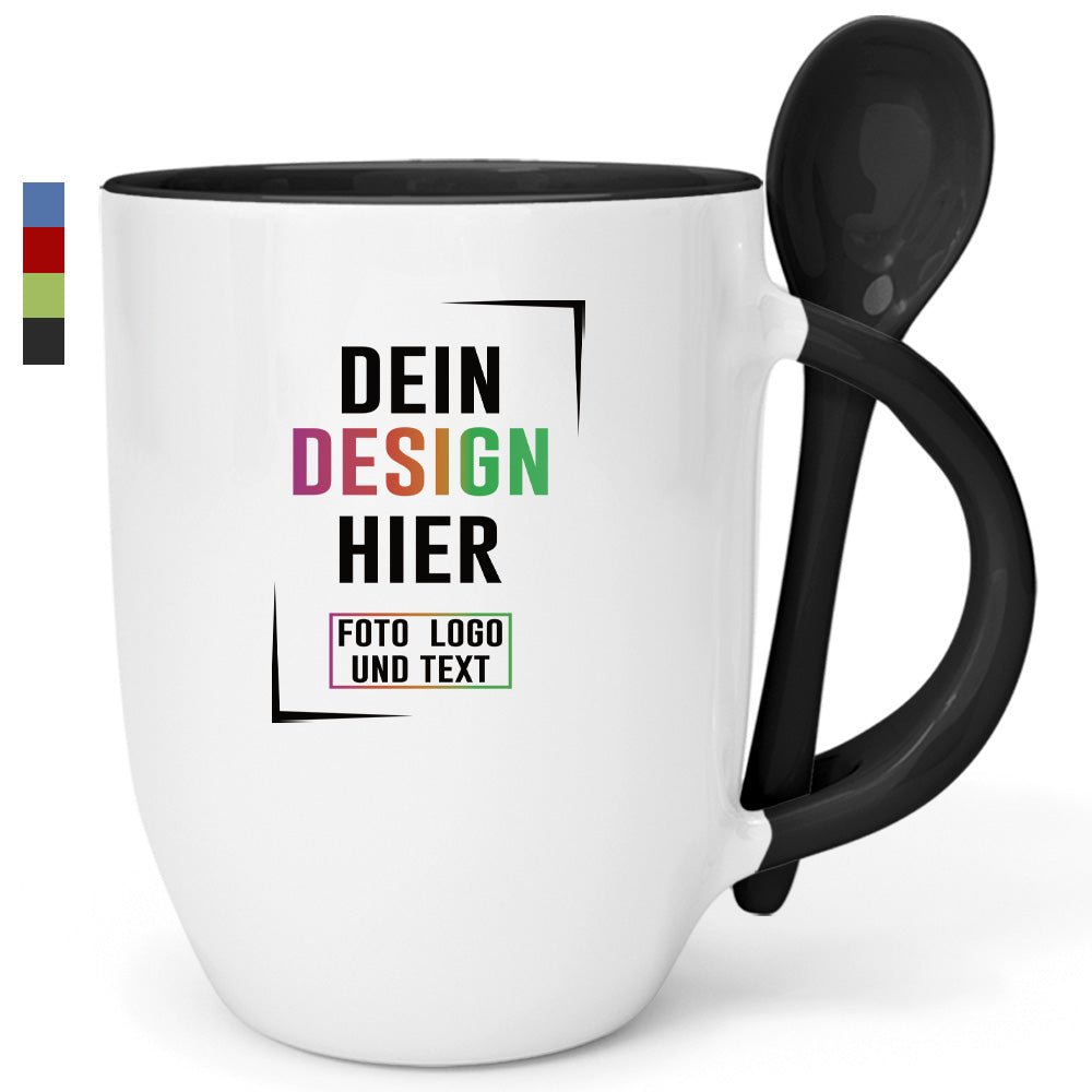 Löffelbecher Keramik in vielen Farben - Fototassen.de