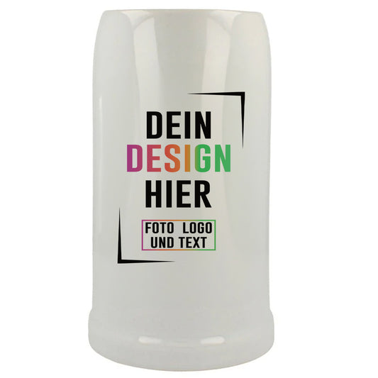 Maßkrug 1 Liter personalisieren und selbst gestalten und Bedrucken mit eigenem Design
