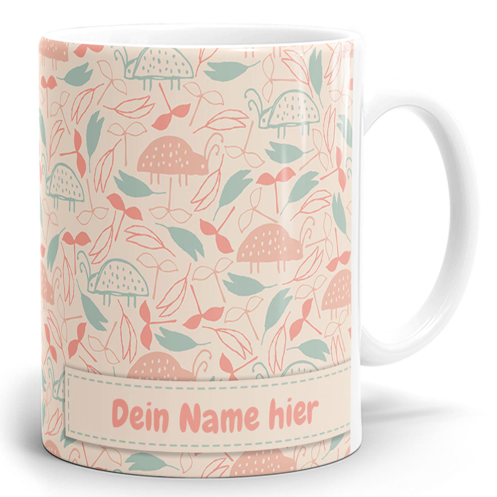 Namenstasse im Panoramadruck mit Käferwanderung Textur