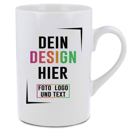 Weiße Fototasse bedrucken mit eigenem Design, Foto, Logo und Text bei Fototassen.de