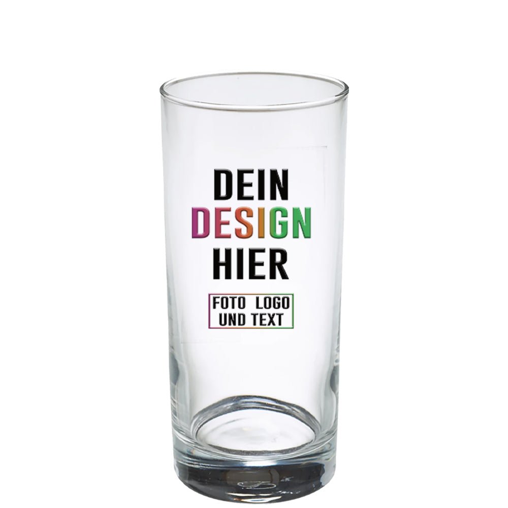 Trinkglas 0,25 ltr für Fotos und Logos - Fototassen.de