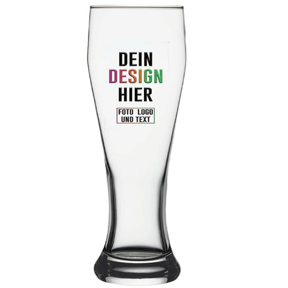 Weizenglas 0,5 ltr bedrucken mit Foto oder Logo - Fototassen.de