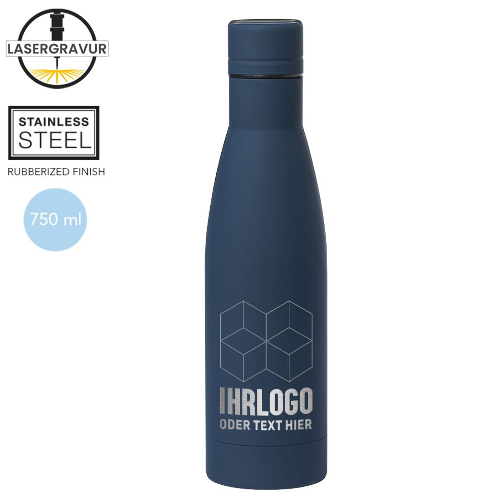 Trinkflasche aus rostfreiem Stahl 750 ml in dezenten Farben - Fototassen.de