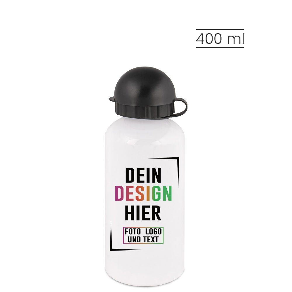 Kinder Trinkflasche aus Aluminium in versch. Größen - Fototassen.de