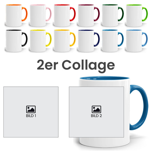 2er Tasse Collage für 2 Fotos