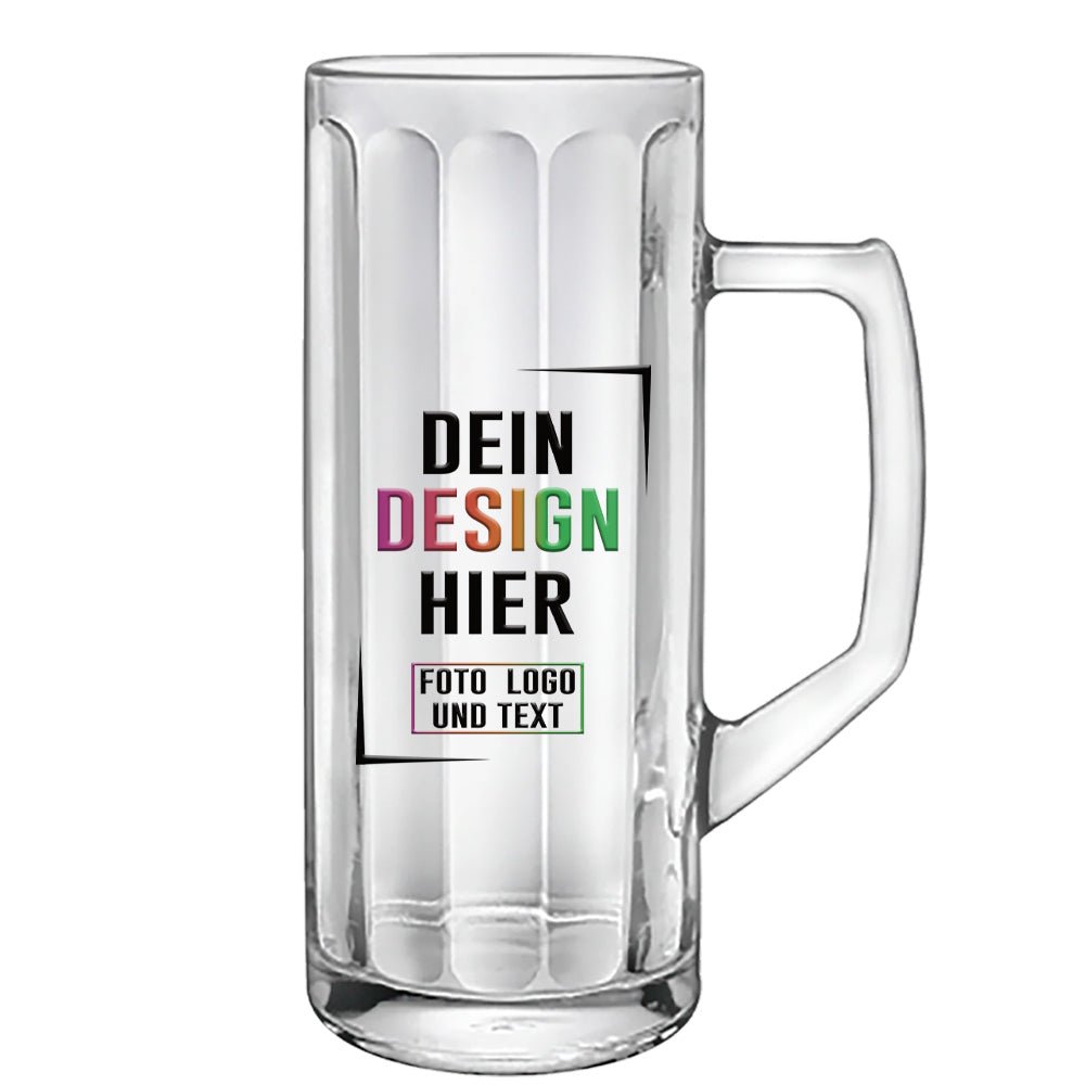 Glasseidel, Glaskrug 0,5 ltr in klar - Fototassen.de