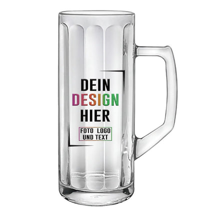 Glasseidel, Glaskrug 0,5 ltr in klar - Fototassen.de