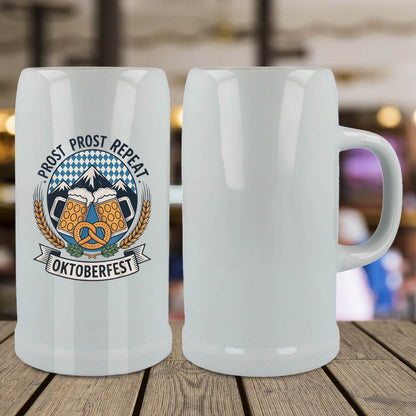 Maßkrug, Bierkrug 1 Liter in grau - Fototassen.de