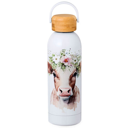 Trinkflasche JANO 500 ml mit Bambusdeckel - Fototassen.de
