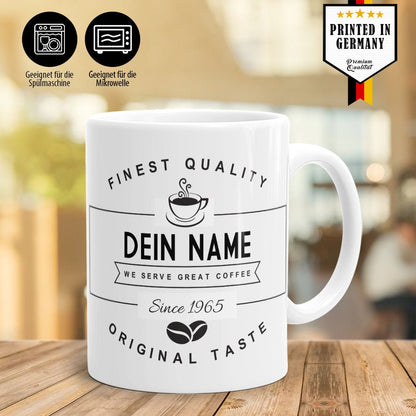 Vintage Design "Feinste Qualität" - Fototassen.de