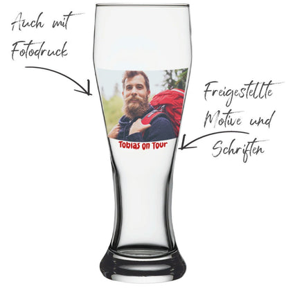 Weizenglas 0,5 ltr bedrucken mit Foto oder Logo - Fototassen.de