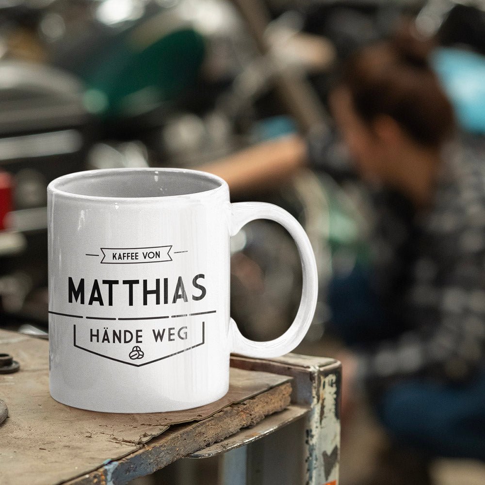 Tasse mit Name Vintage Design Kaffeebohne - Fototassen.de