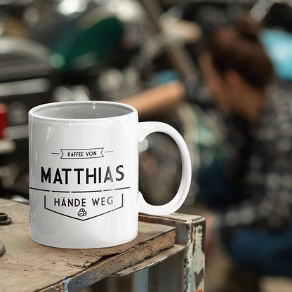 Tasse mit Name Vintage Design Kaffeebohne - Fototassen.de