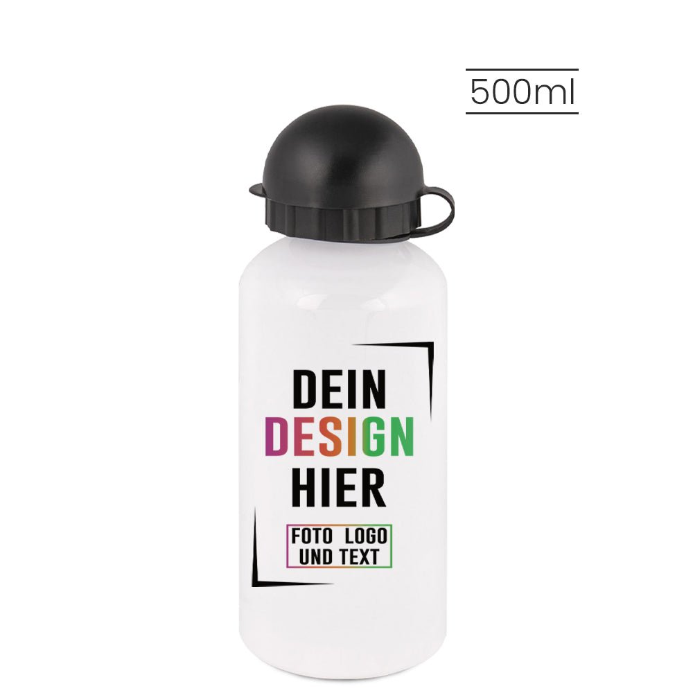 Kinder Trinkflasche aus Aluminium in versch. Größen - Fototassen.de