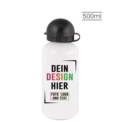 Kinder Trinkflasche aus Aluminium in versch. Größen - Fototassen.de