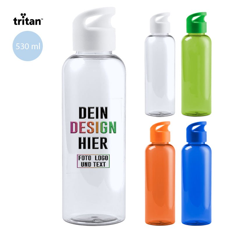 Tritan® Trinkflasche 530 ml BPA - frei - Fototassen.de