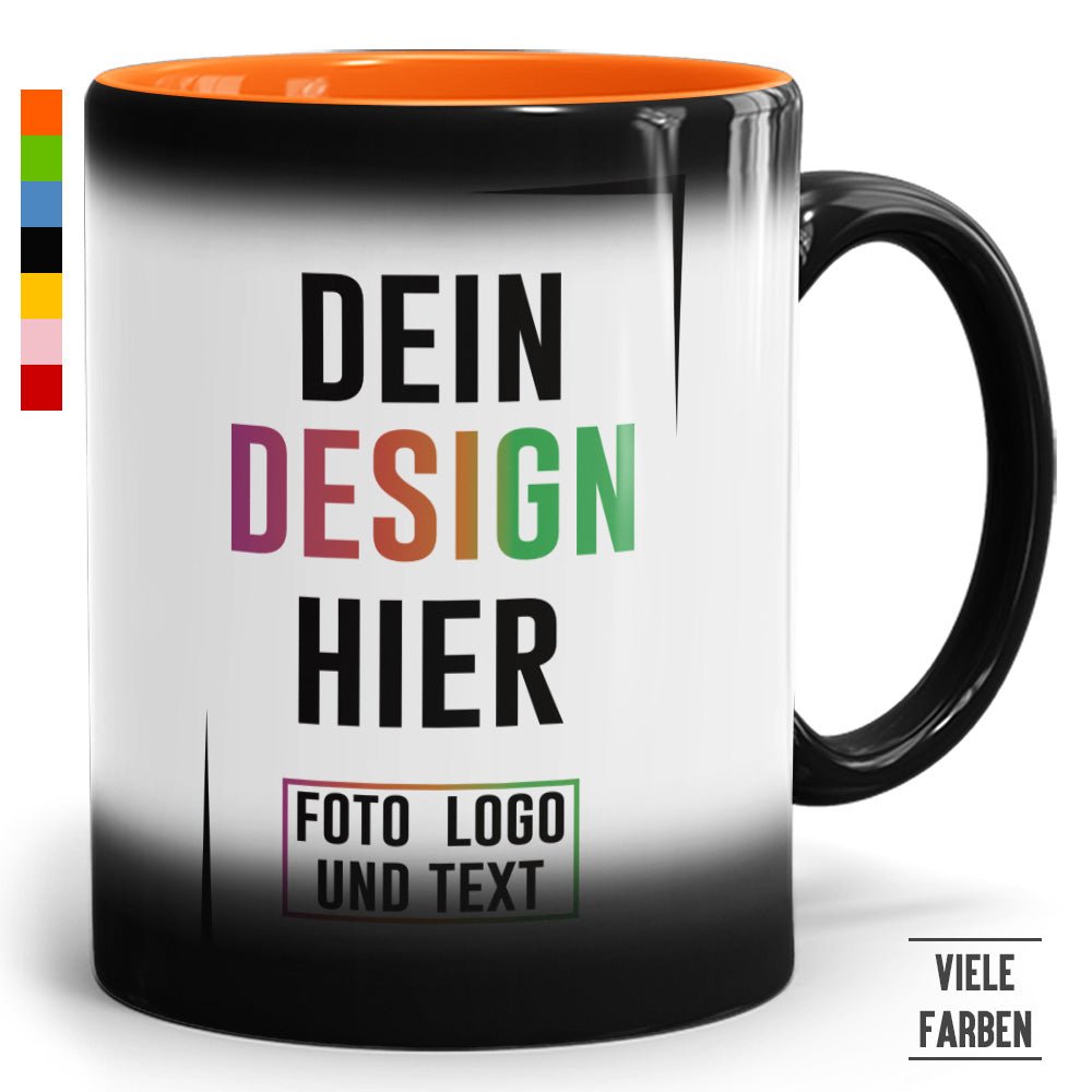 Zaubertasse mit verschiedenen Innenfarben - Fototassen.de