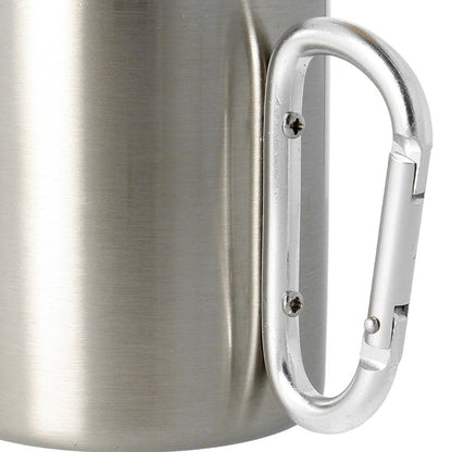 Edelstahltasse gross mit Karabinergriff - Fototassen.de
