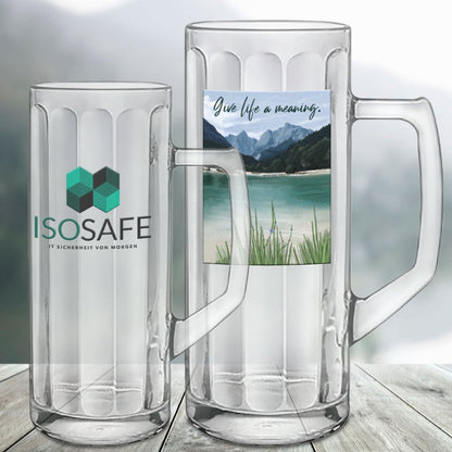 Glasseidel, Glaskrug 0,5 ltr in klar - Fototassen.de