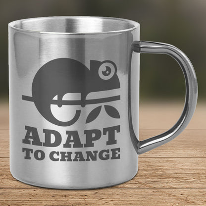 Edelstahltasse Silber gross - Fototassen.de