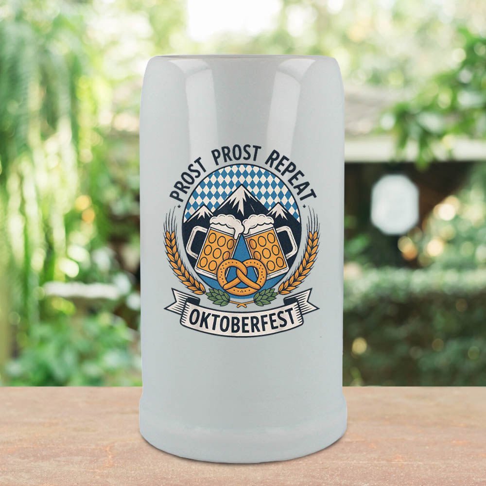 Maßkrug, Bierkrug 1 Liter in grau - Fototassen.de