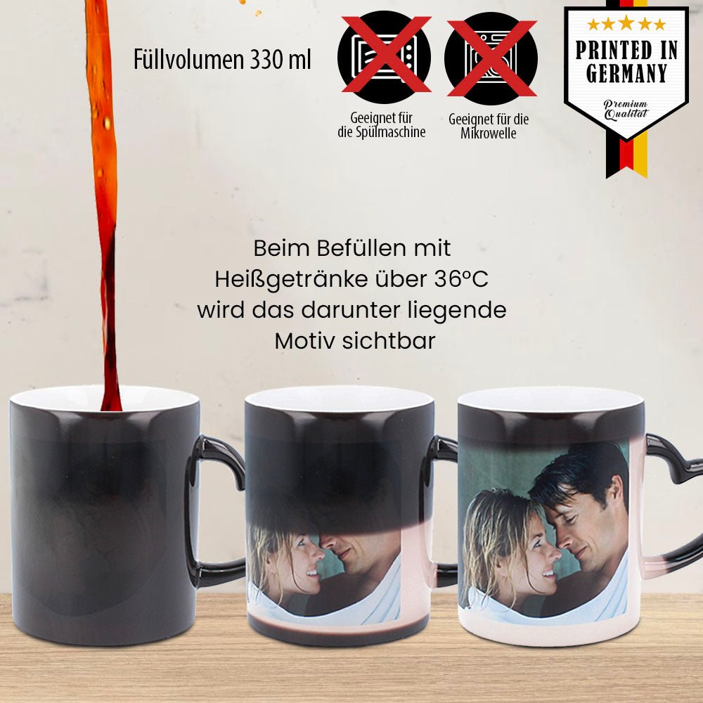Zaubertasse mit Herzhenkel - Fototassen.de