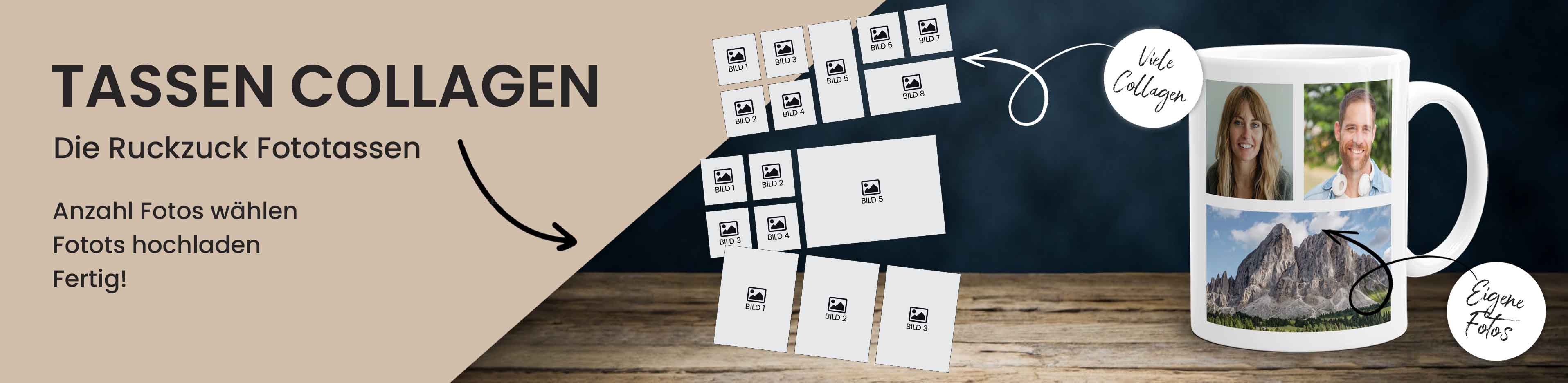 Tassen Collagen Hauptbanner Startseite