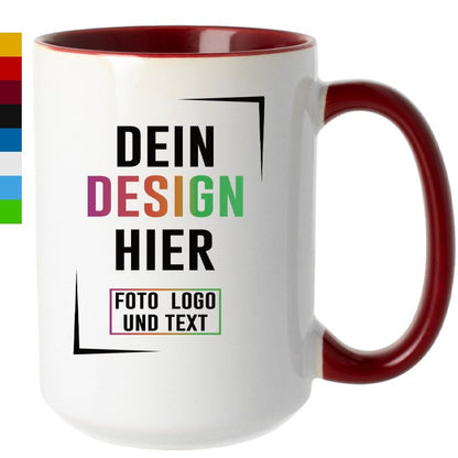 Jumbobecher XXL mit 450 ml Füllvolumen in vielen Farben - Fototassen.de