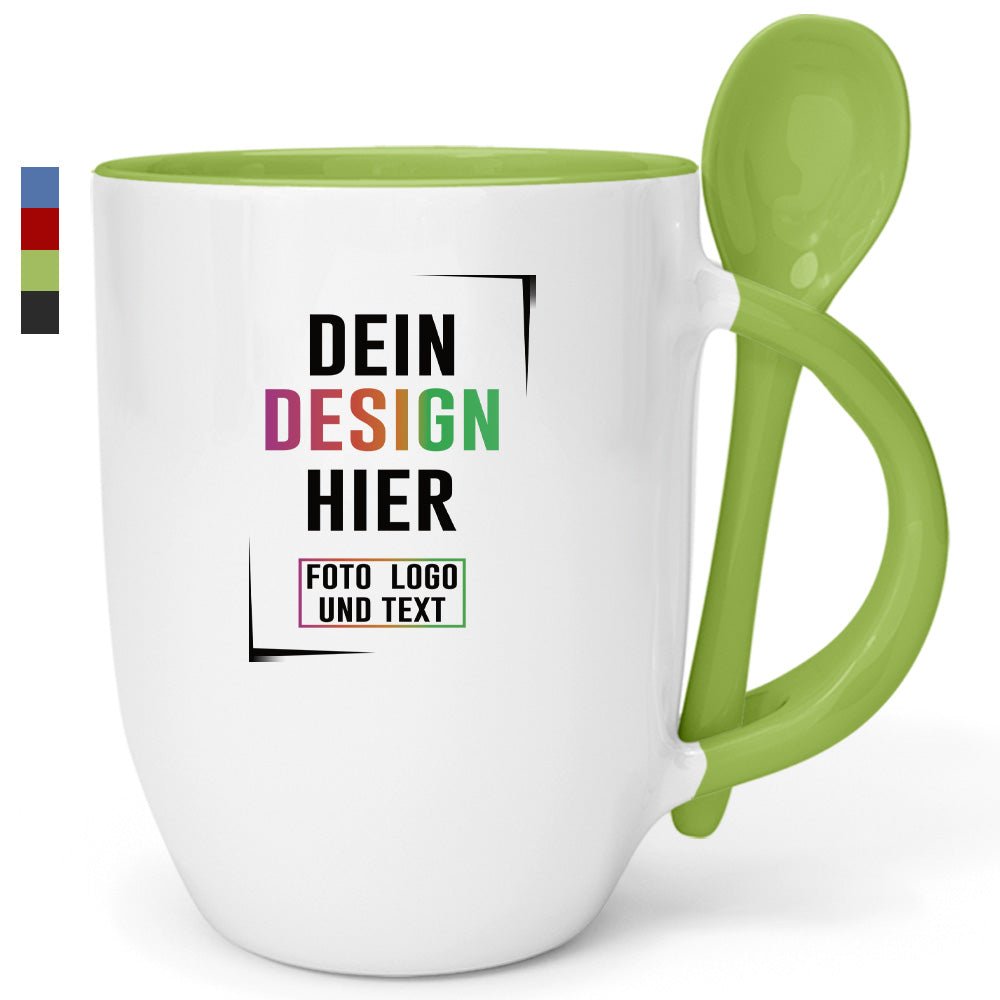 Löffelbecher Keramik in vielen Farben - Fototassen.de