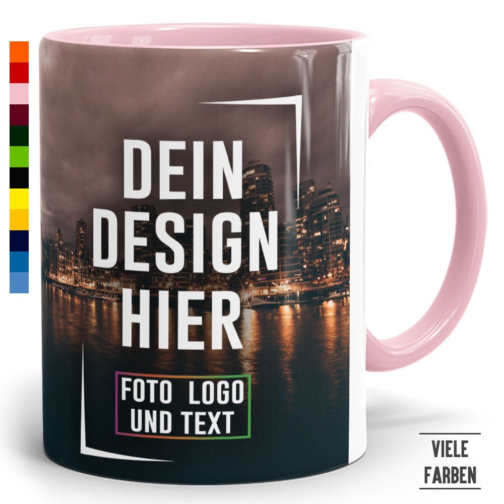 Panorama Zweifarbtassen Two Tone & Handle in 12 Farben - Fototassen.de