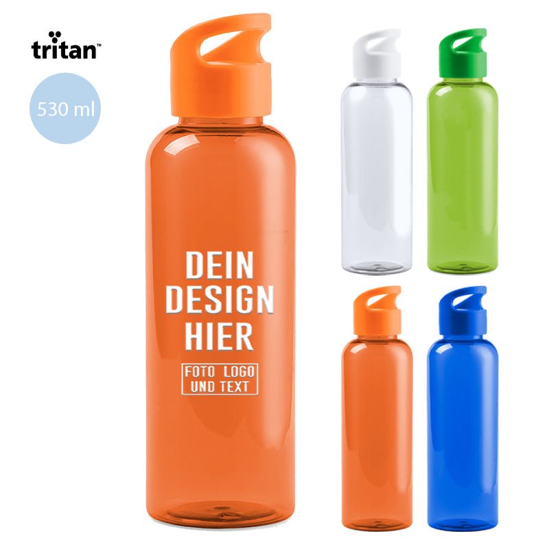 Tritan® Trinkflasche 530 ml BPA - frei - Fototassen.de