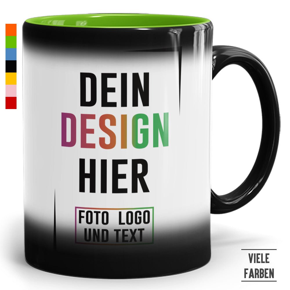 Zaubertasse mit verschiedenen Innenfarben - Fototassen.de