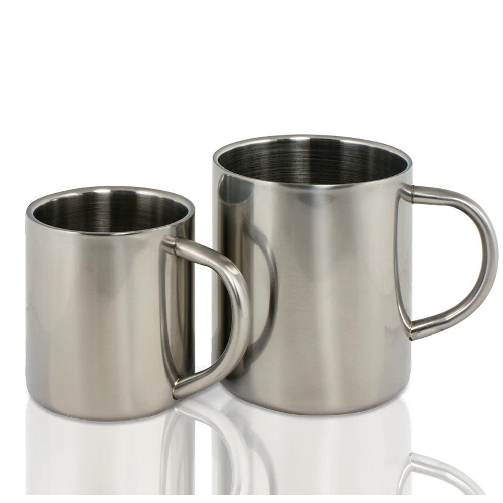 Edelstahltasse Silber gross - Fototassen.de