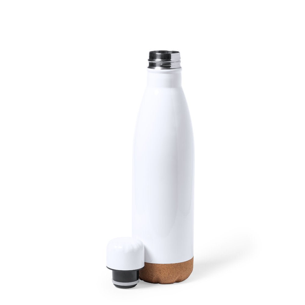 Trinkflasche aus Edelstahl 750ml mit Korkboden - Fototassen.de