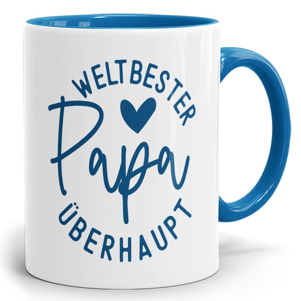 Zweifarbtasse Cambridgeblue Weltbester Papa - Fototassen.de