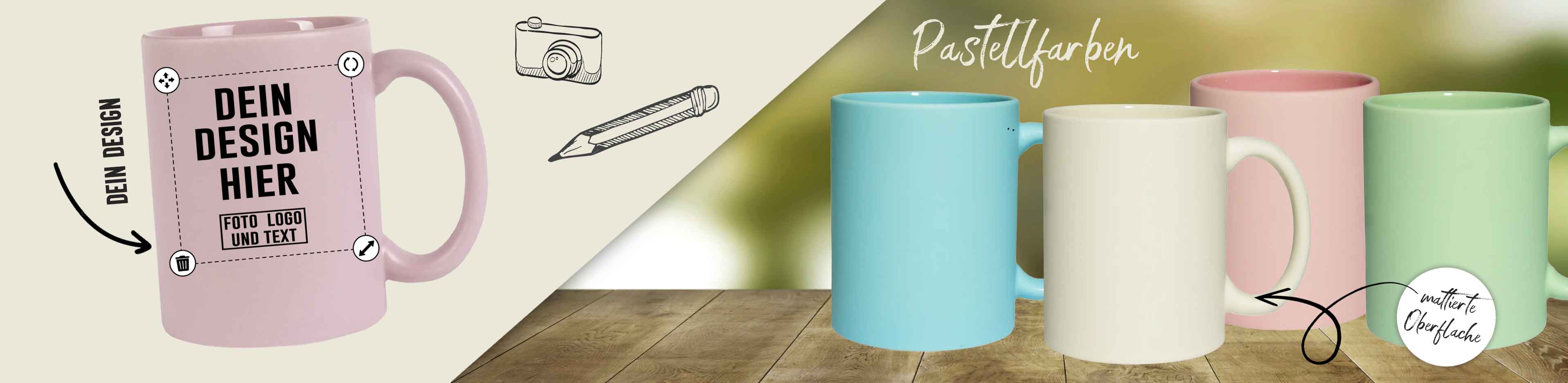Banner Pastelltassen