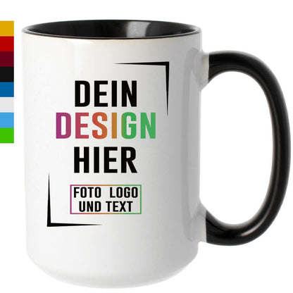 Jumbobecher XXL mit 450 ml Füllvolumen in vielen Farben - Fototassen.de