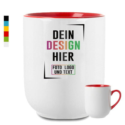 Zweifarbtasse Sofia aus Keramik in vielen verschiedenen Farben - Fototassen.de