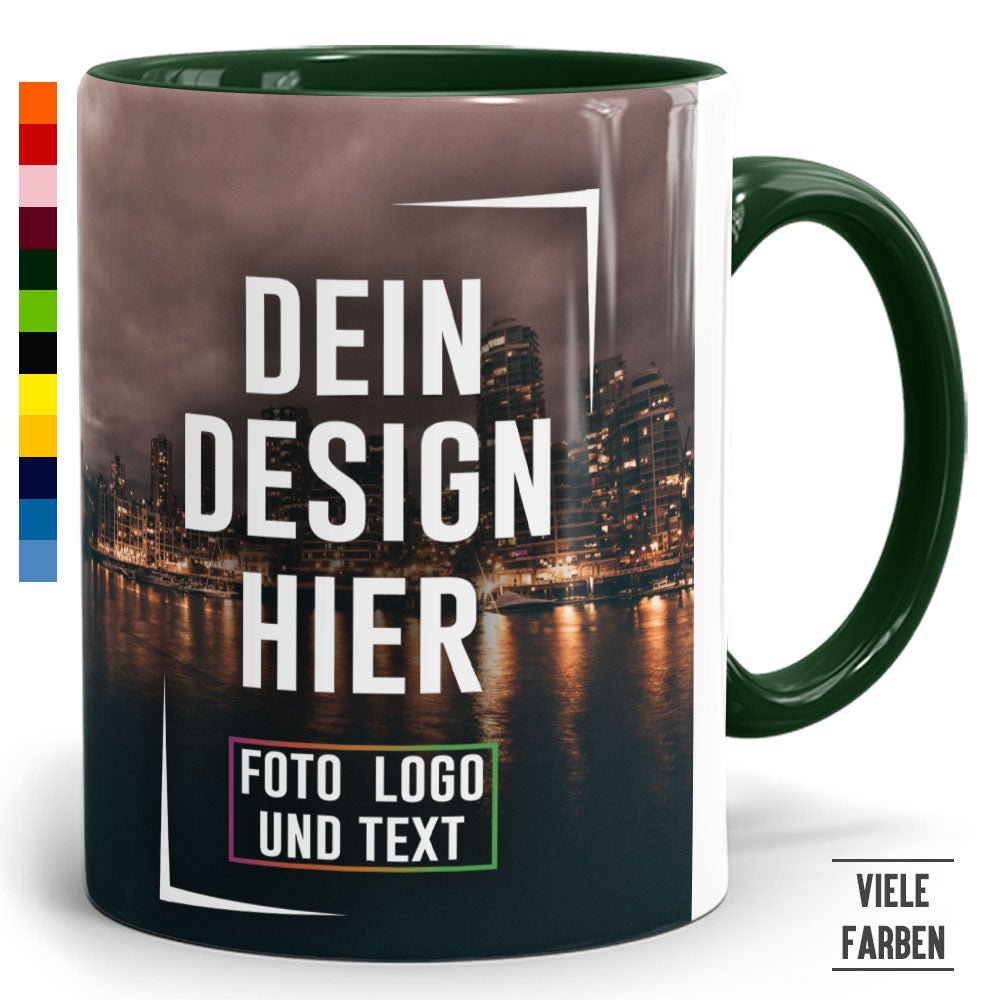 Panorama Zweifarbtassen Two Tone & Handle in 12 Farben - Fototassen.de